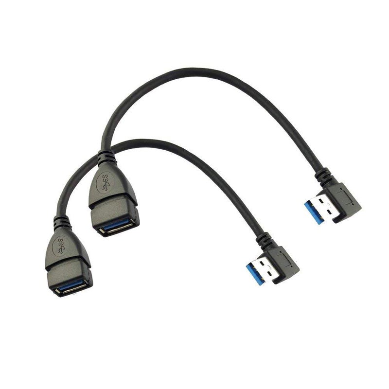 Seadream 2Pack SuperSpeed USB 3.0 Right Angle Male to Female Extension Cable - Right Angle - Image 1